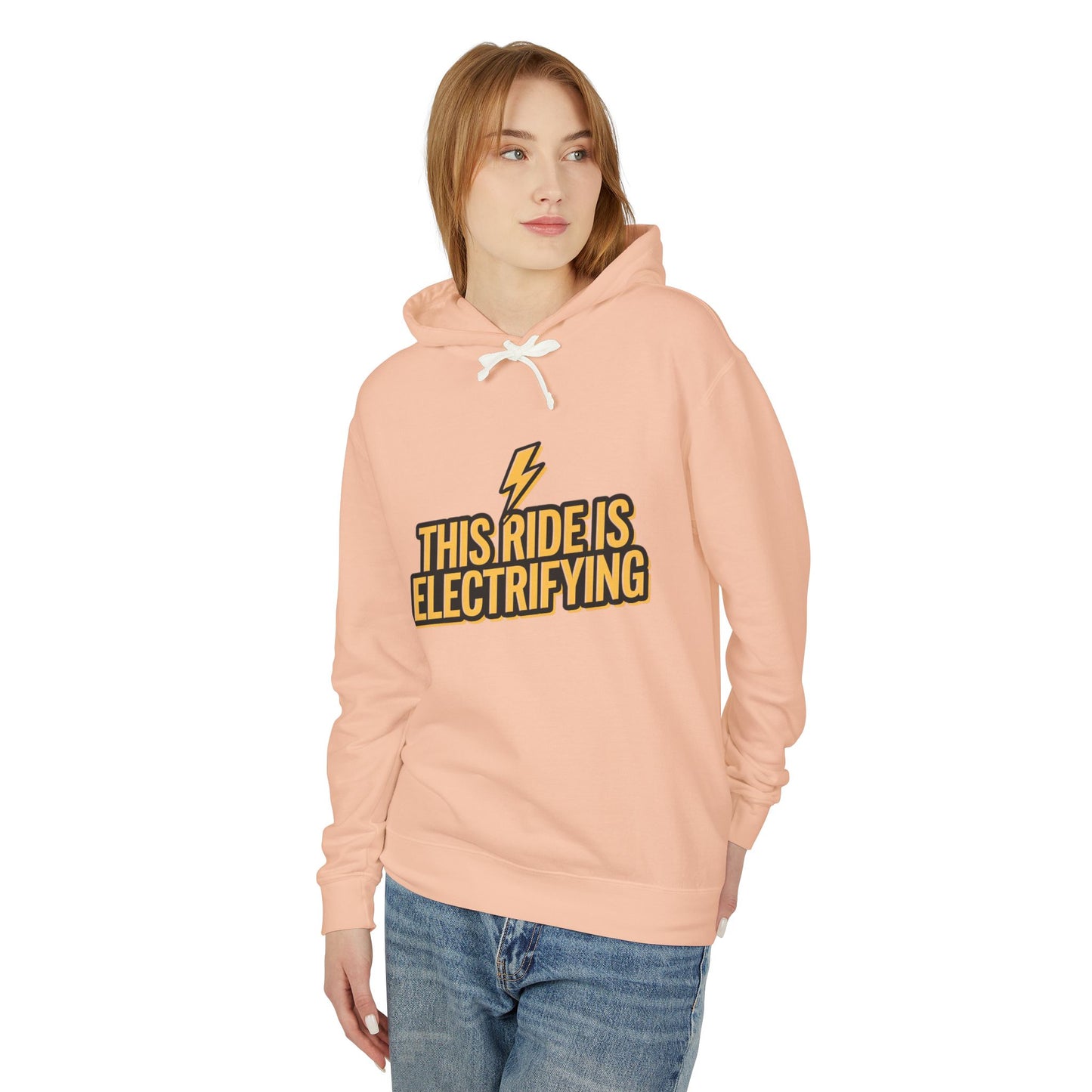 This Ride Is Electrifying Unisex Lightweight Hooded Sweatshirt