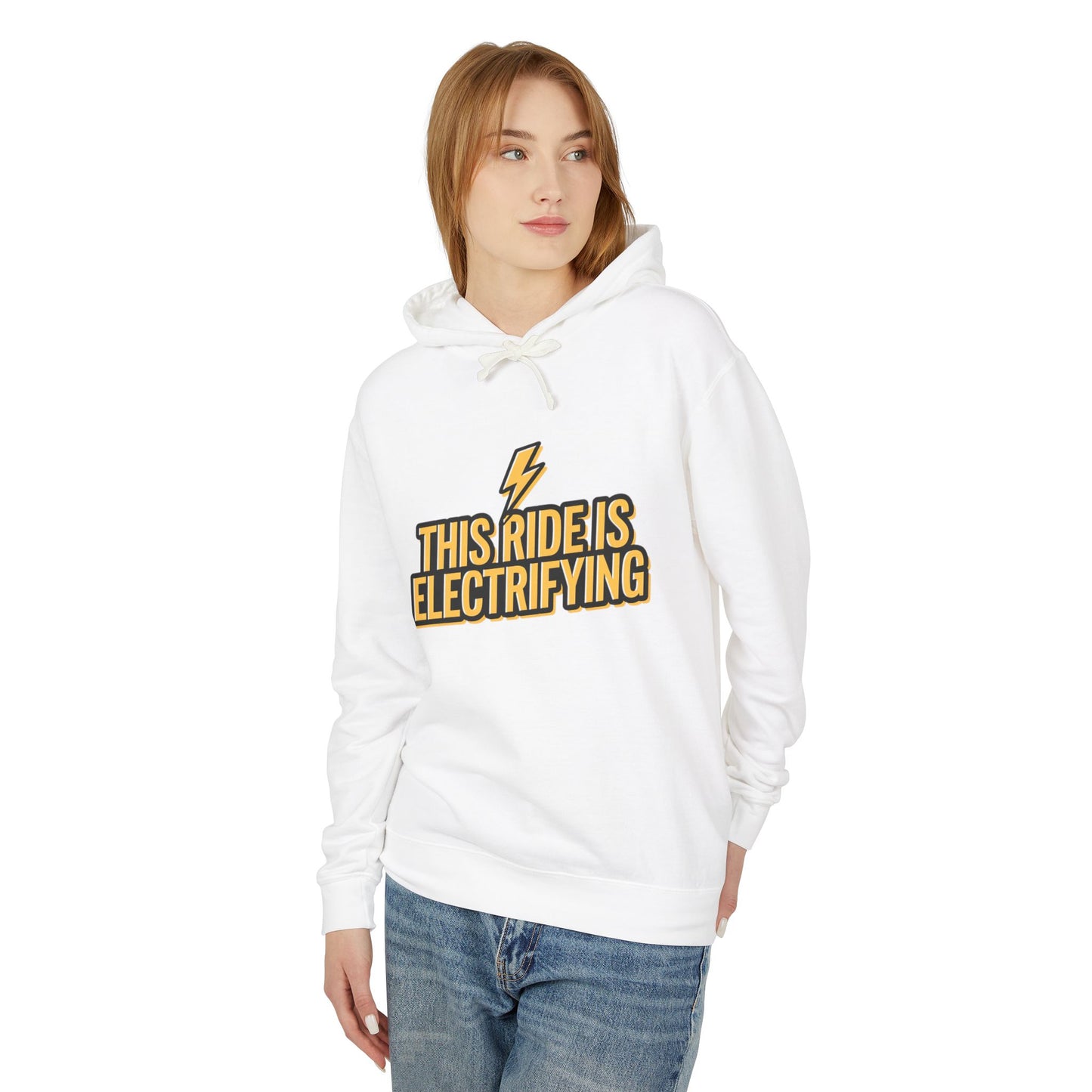 This Ride Is Electrifying Unisex Lightweight Hooded Sweatshirt