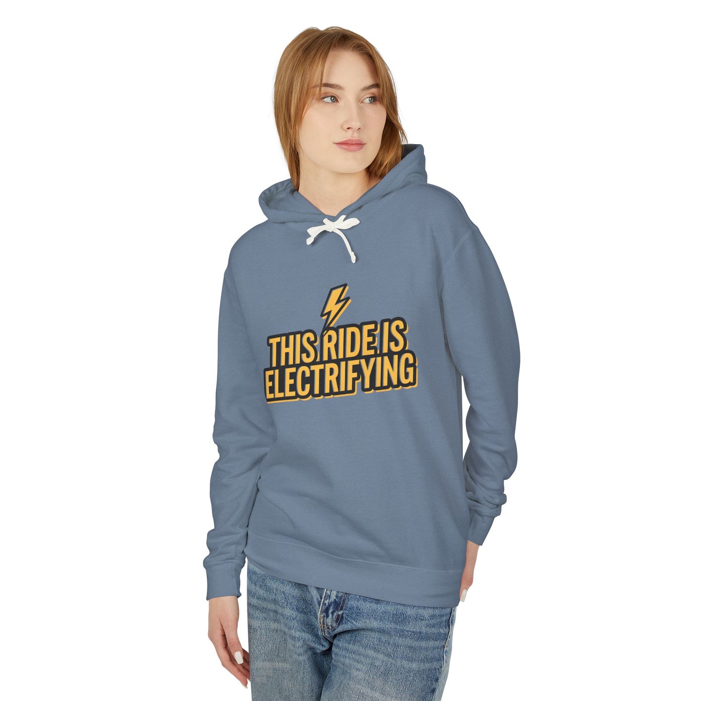 This Ride Is Electrifying Unisex Lightweight Hooded Sweatshirt