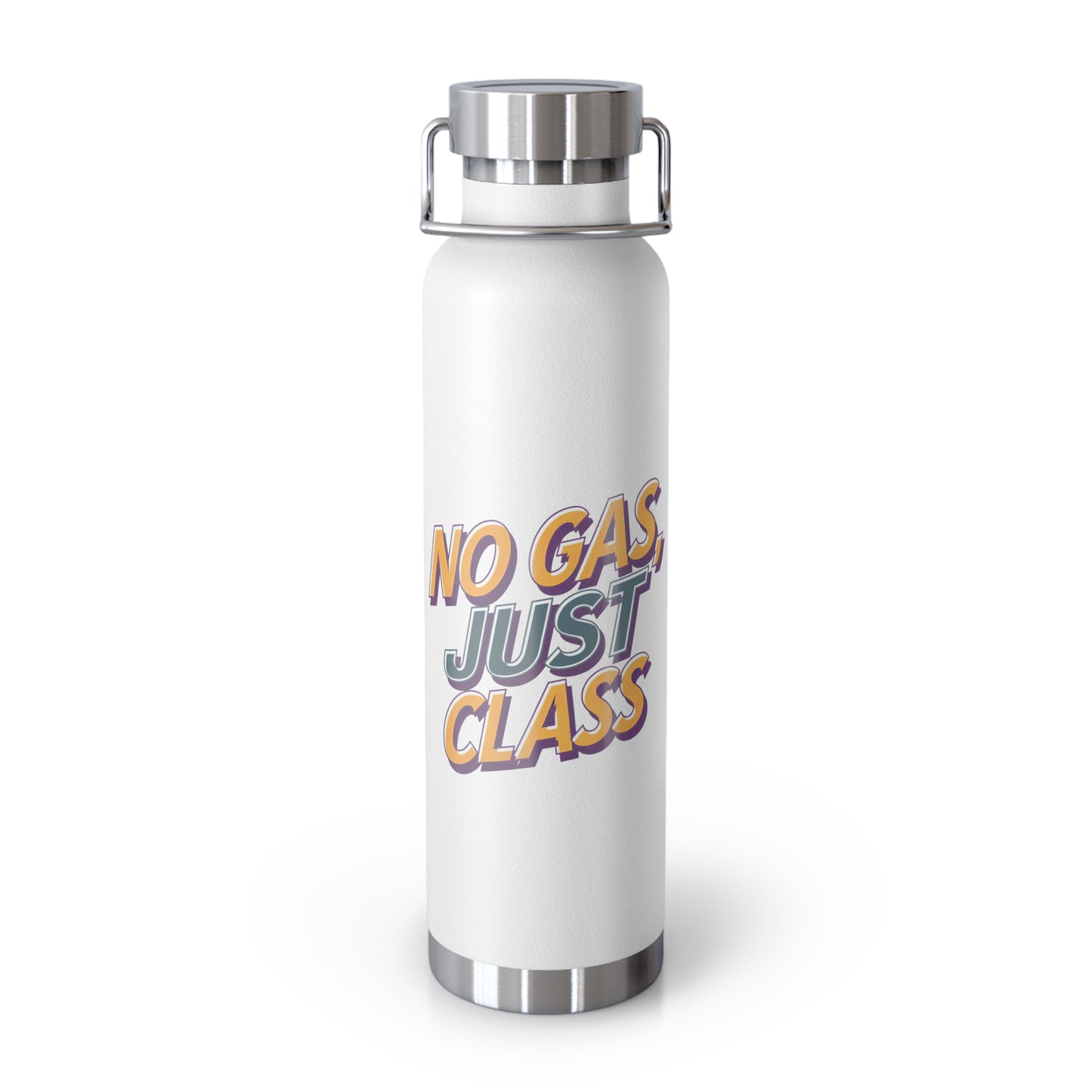Copper Vacuum Water Bottle - No Class Just Gas - Electric Bike Owner Gift