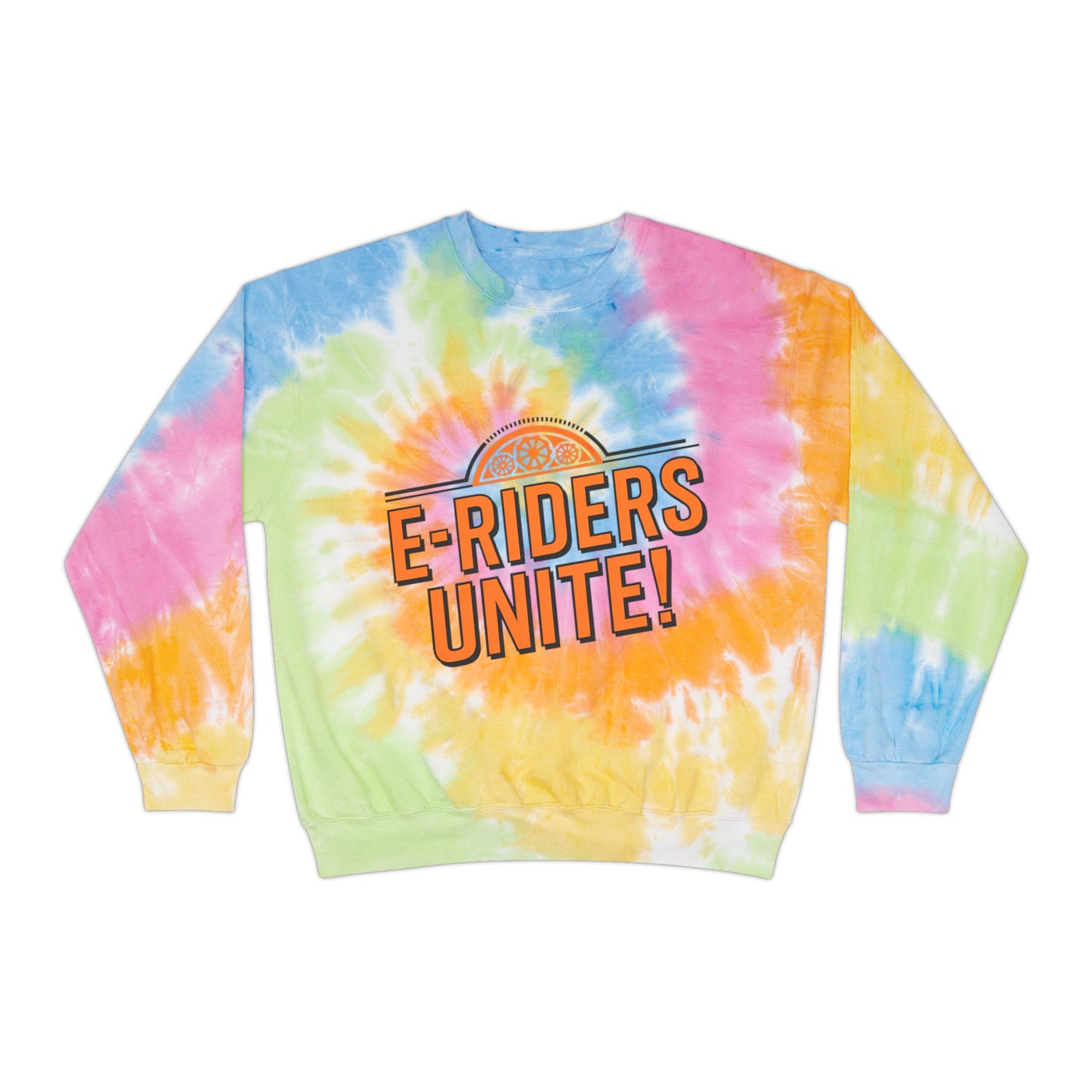 E-Riders Unite Unisex Tie-Dye Sweatshirt For E-Bike Riders