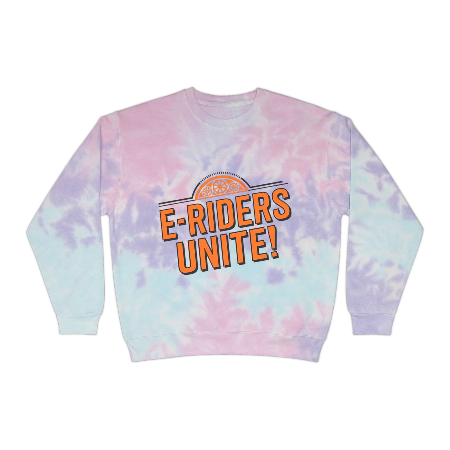 E-Riders Unite Unisex Tie-Dye Sweatshirt For E-Bike Riders