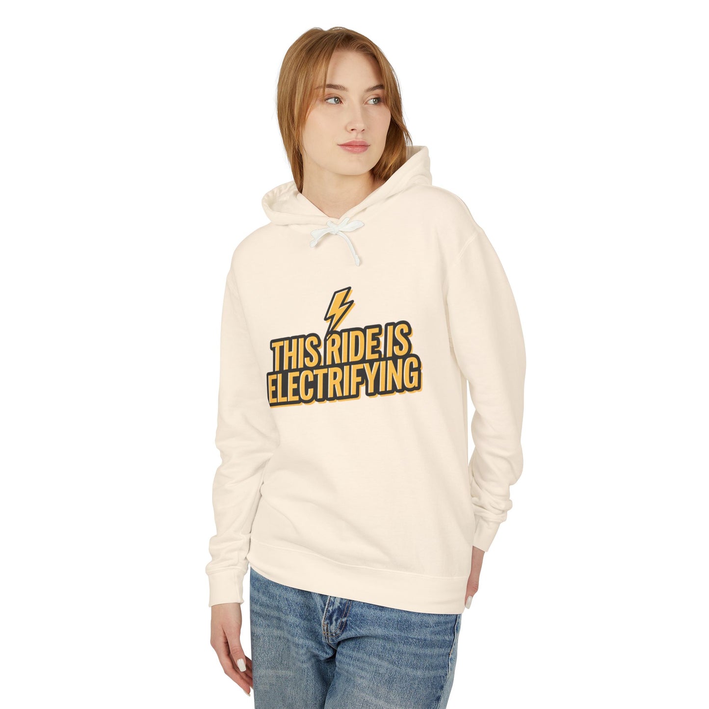 This Ride Is Electrifying Unisex Lightweight Hooded Sweatshirt