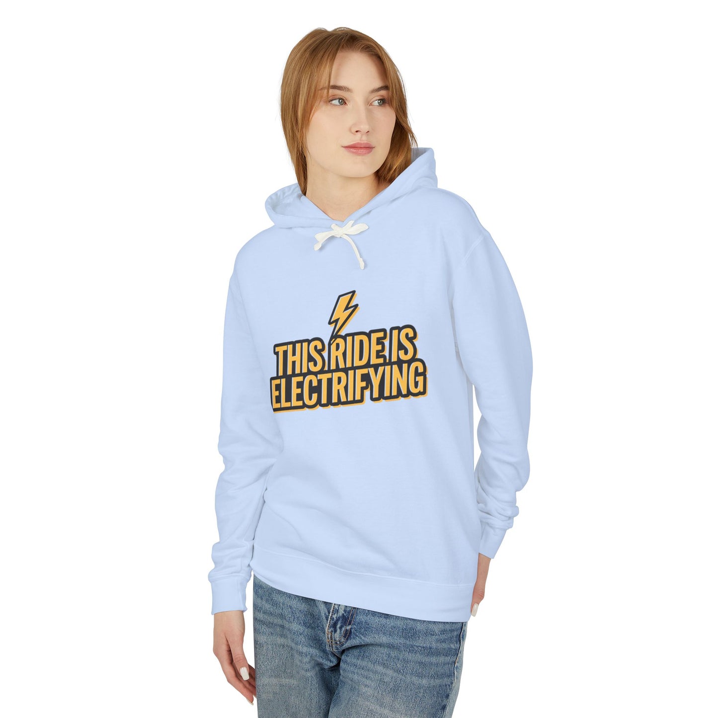 This Ride Is Electrifying Unisex Lightweight Hooded Sweatshirt