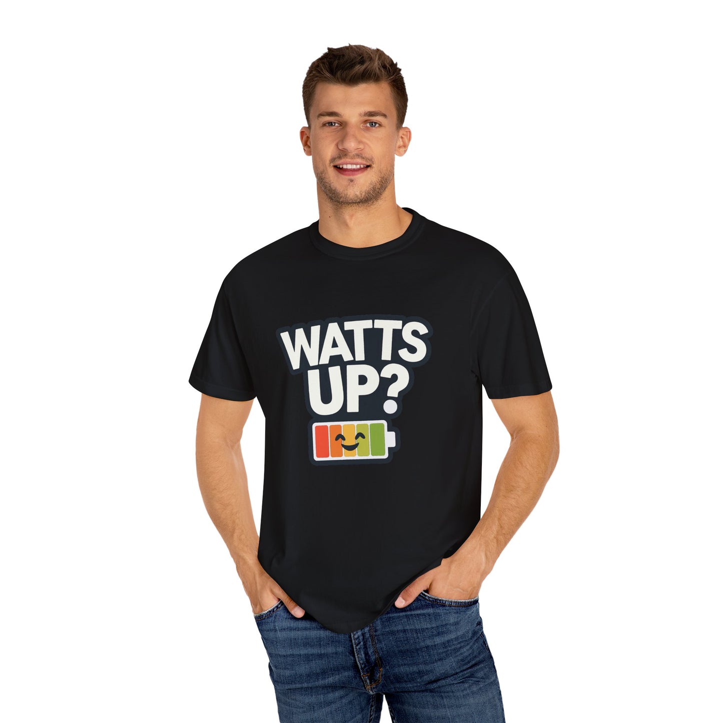 Watts Up - Unisex Garment-Dyed T-shirt for E-Bike Riders