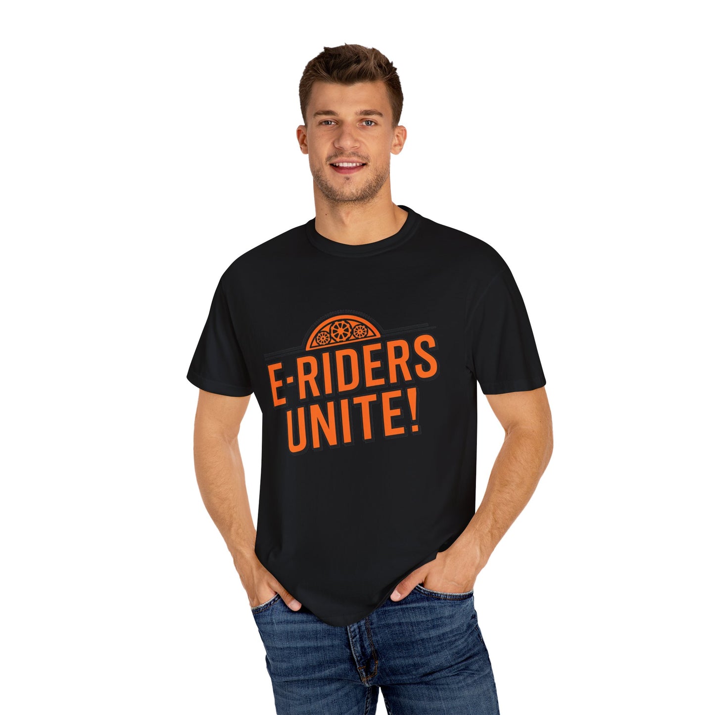E-Riders Unite - Unisex Garment-Dyed T-shirt for E-Bike Riders