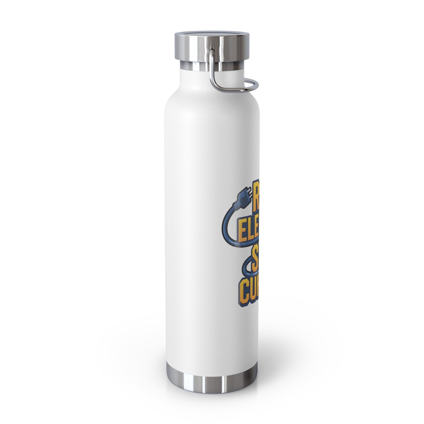 E-Biker's Water Bottle - Ride Electric Stay Current - Copper Vacuum Insulated, 22oz