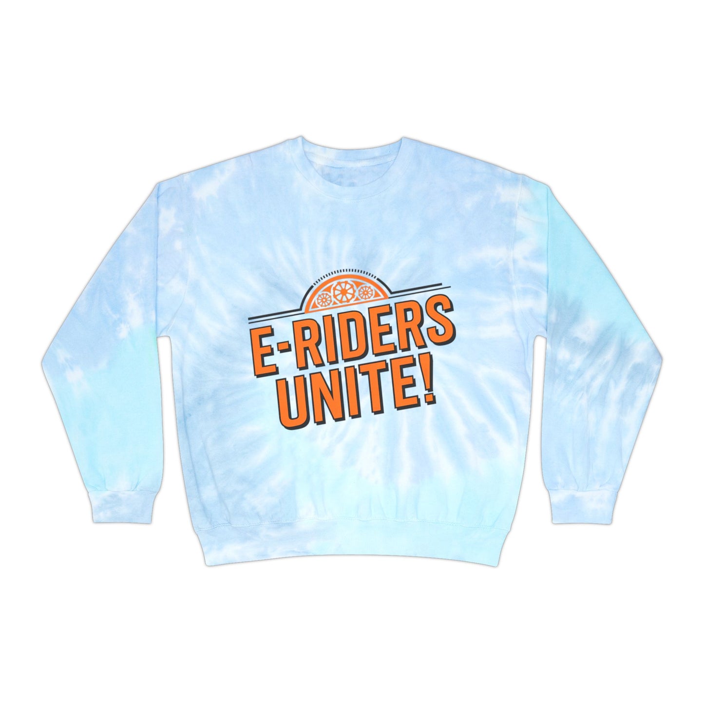 E-Riders Unite Unisex Tie-Dye Sweatshirt For E-Bike Riders