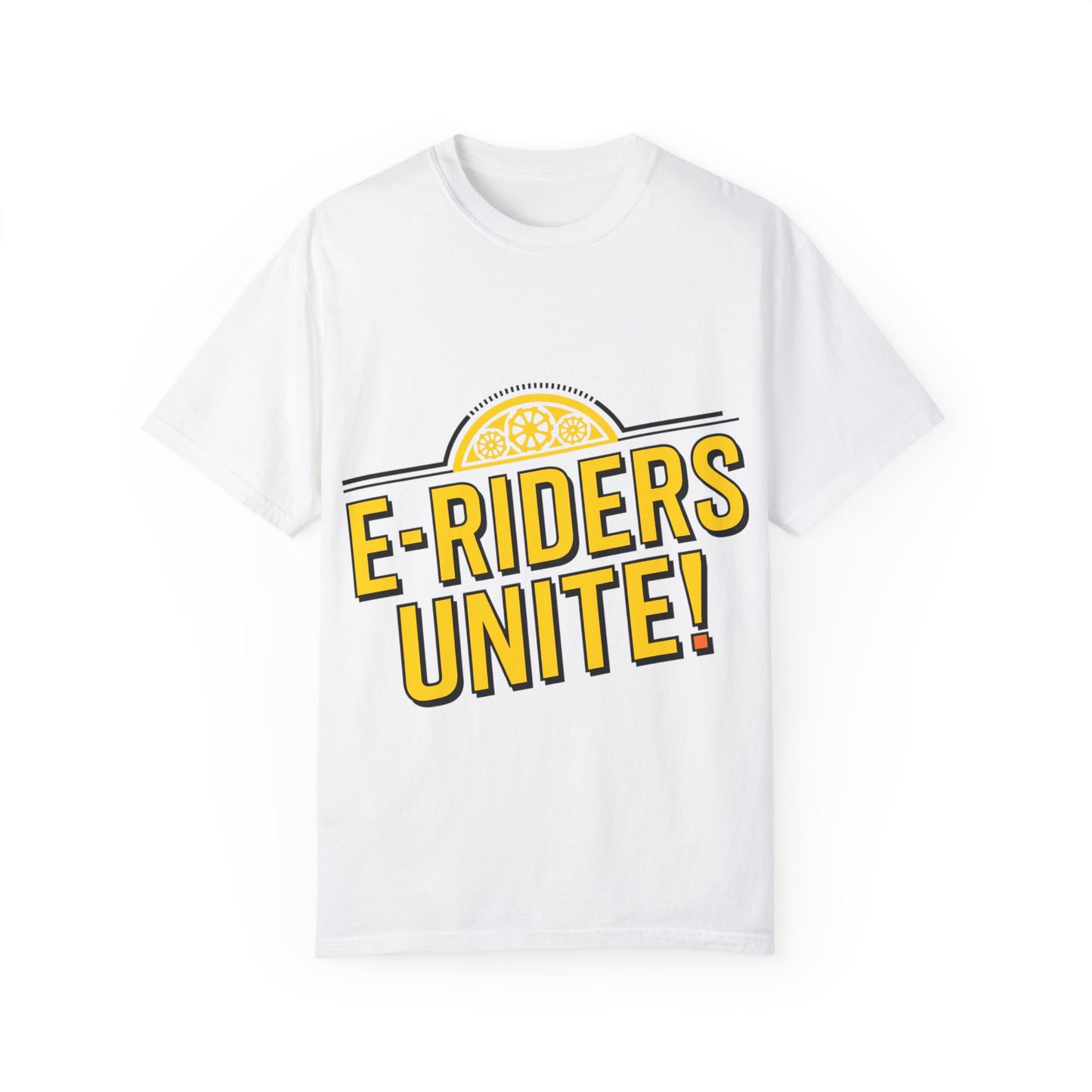 E-Riders Unite White - Unisex Garment-Dyed T-shirt for E-Bike Riders