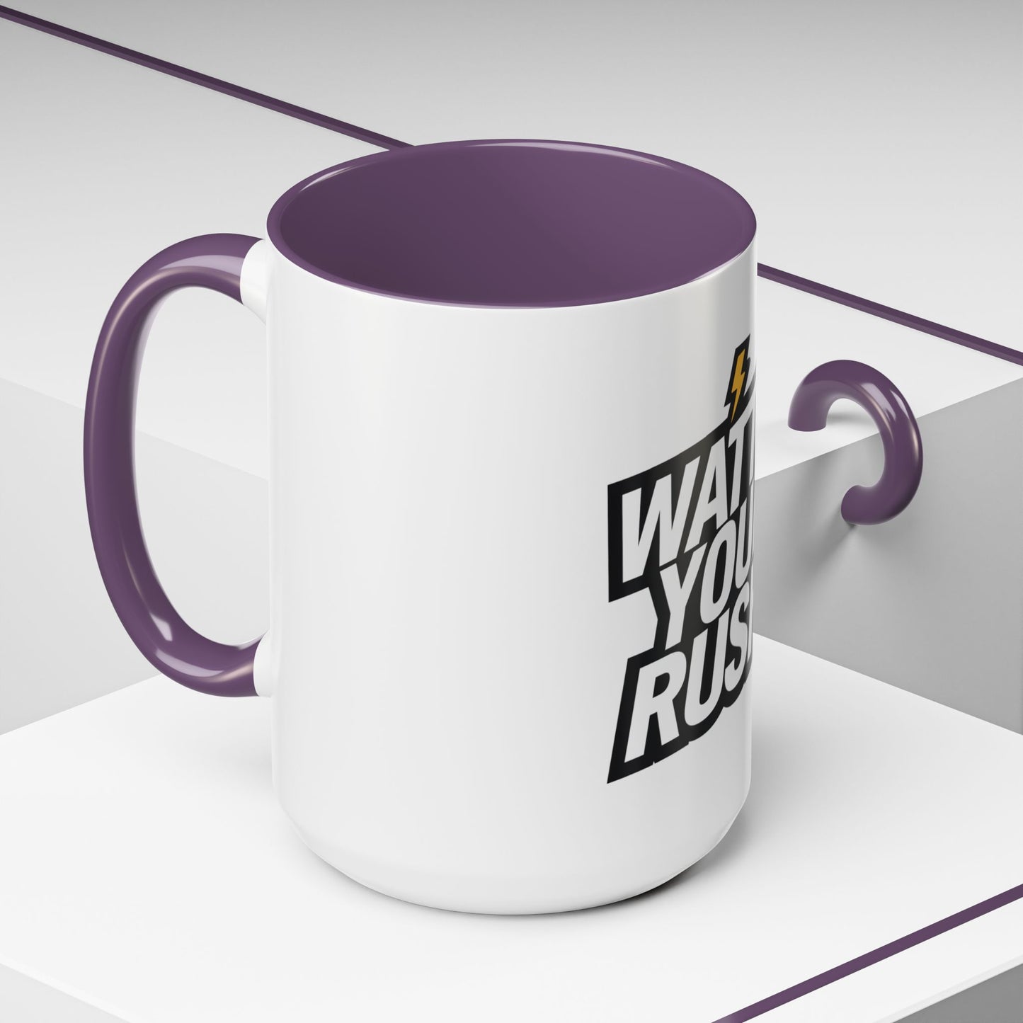 Coffee Mug - 'Watt's Your Rush' for E-Bike Riders and Gifts