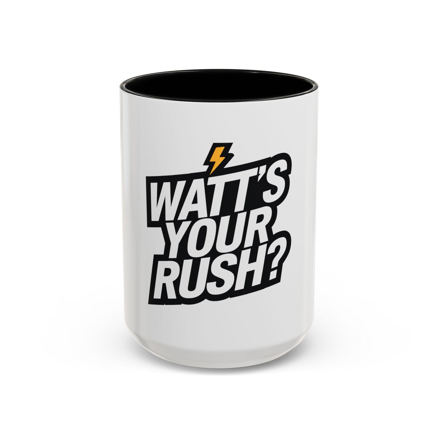 Coffee Mug - 'Watt's Your Rush' for E-Bike Riders and Gifts