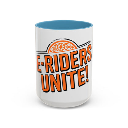 Mug - E-Riders Unite Coffee Mug (11, 15oz) - Great Gift for E-Bike Riders