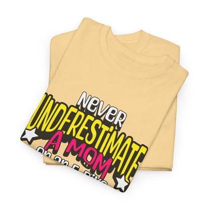 Never Underestimate A Mom On an E-Bike Unisex Heavy Cotton Tee