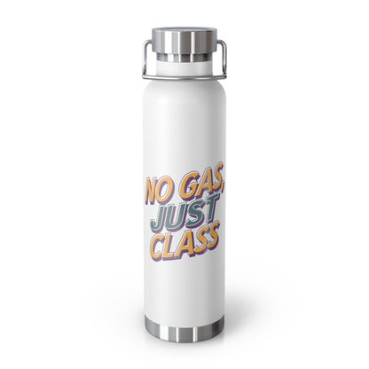 Copper Vacuum Water Bottle - No Class Just Gas - Electric Bike Owner Gift