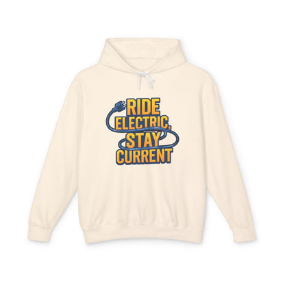 Ride Electric Stay Current Unisex Lightweight Hooded Sweatshirt
