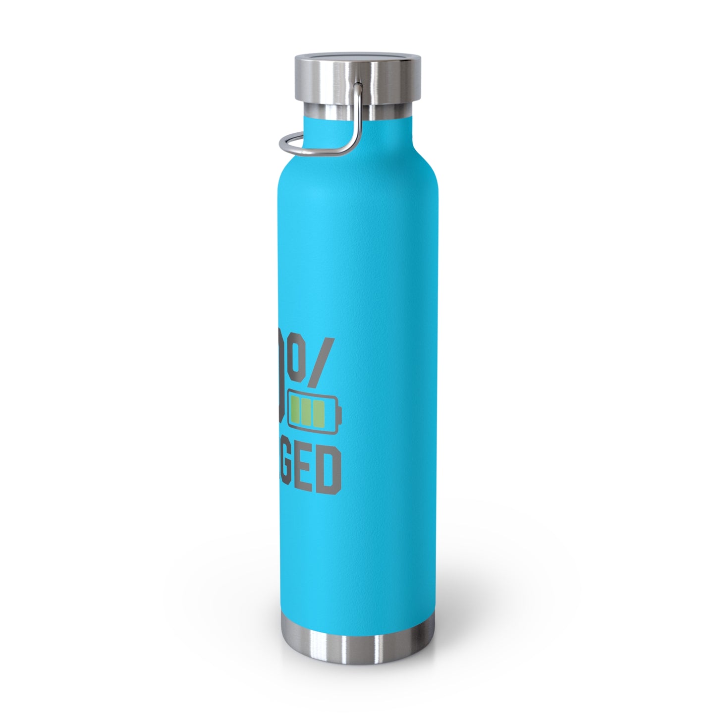 Water Bottle - 100% Charged - Copper Vacuum Insulated, 22oz