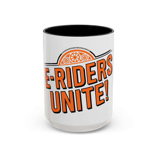 Mug - E-Riders Unite Coffee Mug (11, 15oz) - Great Gift for E-Bike Riders