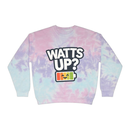 Watt's Up Unisex Tie-Dye Sweatshirt For E-Bike Riders