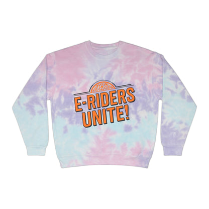 E-Riders Unite Unisex Tie-Dye Sweatshirt For E-Bike Riders