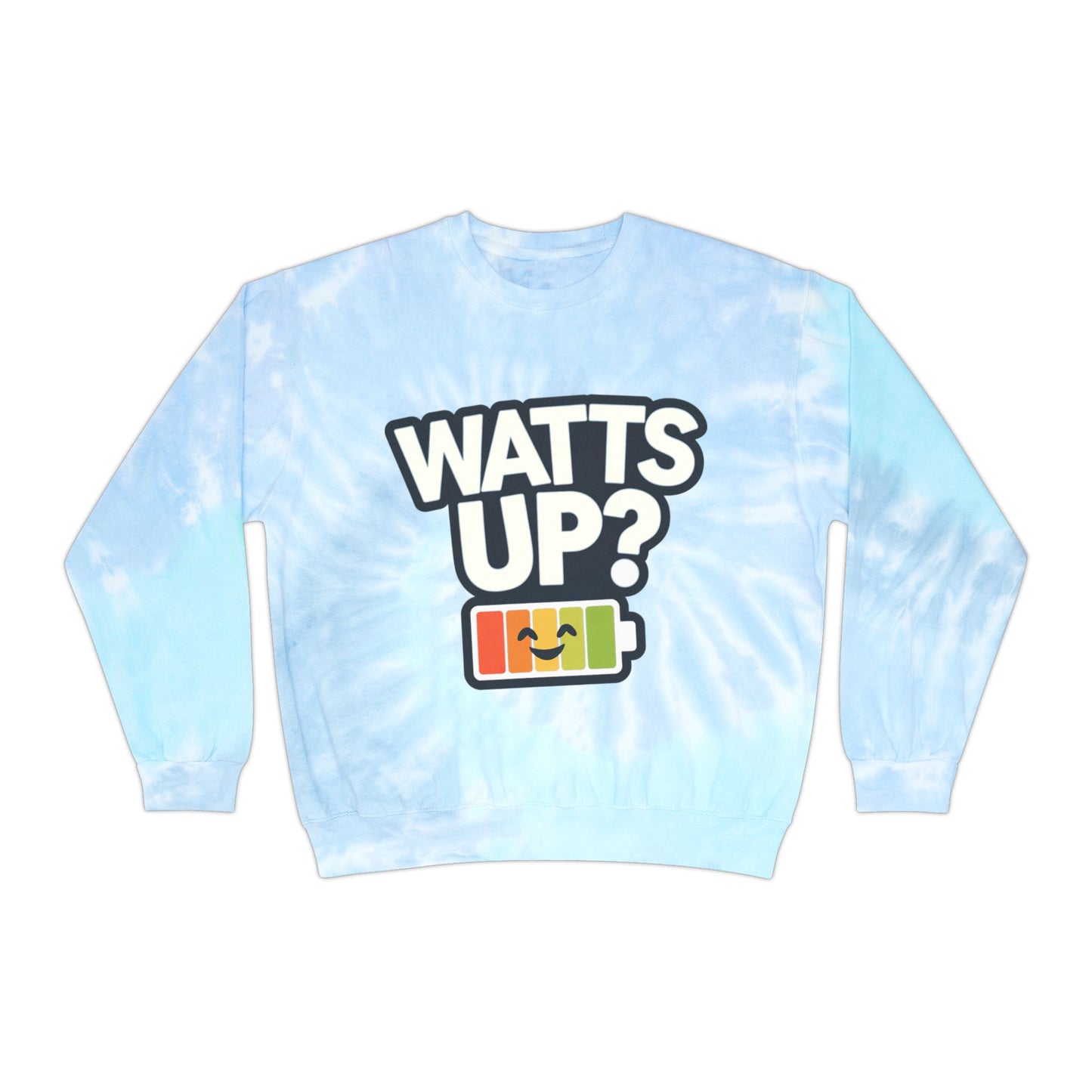 Watt's Up Unisex Tie-Dye Sweatshirt For E-Bike Riders