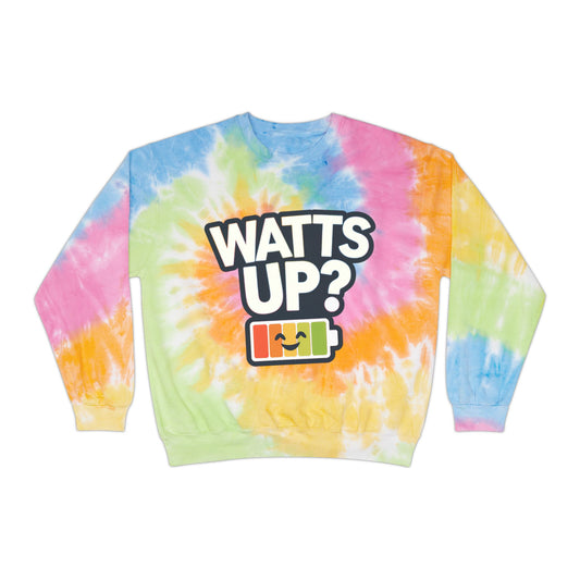 Watt's Up Unisex Tie-Dye Sweatshirt For E-Bike Riders