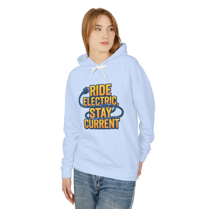 Ride Electric Stay Current Unisex Lightweight Hooded Sweatshirt