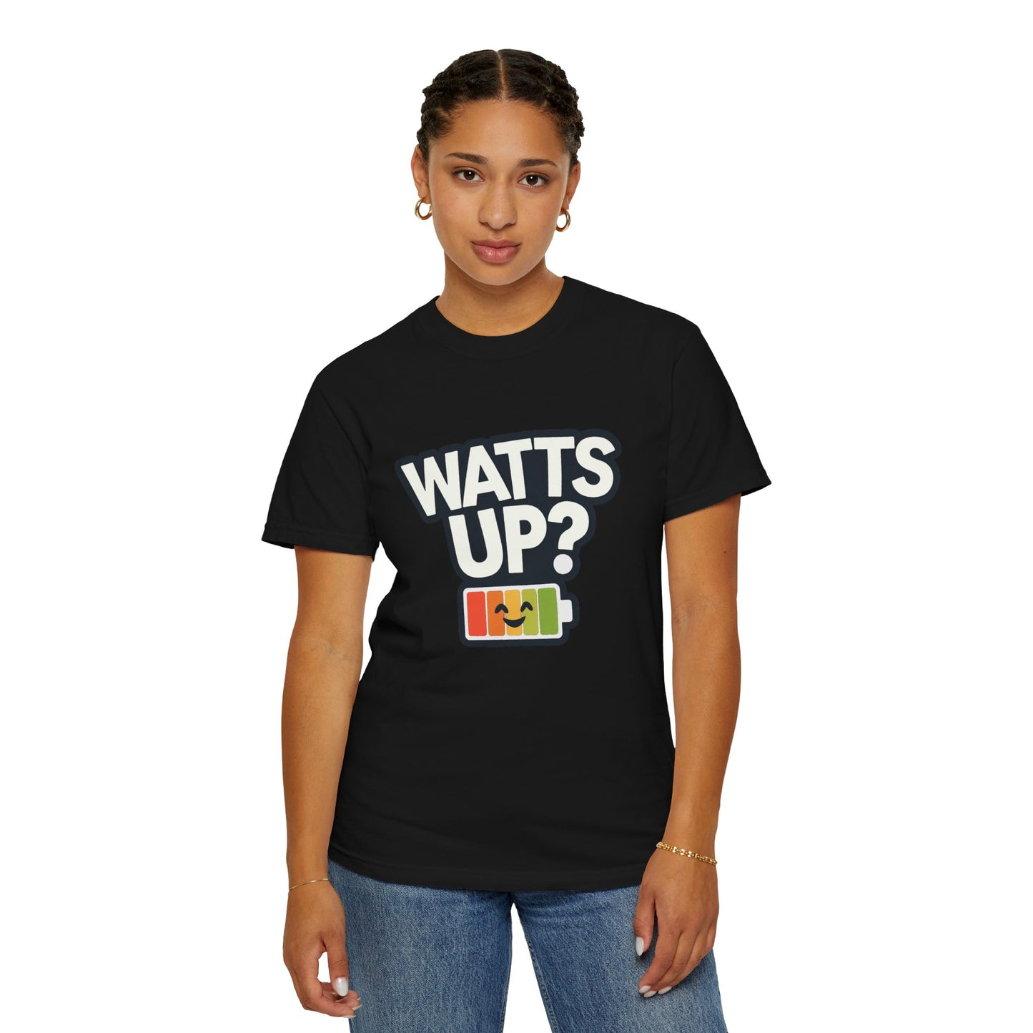 Watts Up - Unisex Garment-Dyed T-shirt for E-Bike Riders