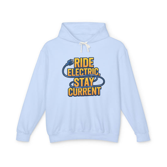 Ride Electric Stay Current Unisex Lightweight Hooded Sweatshirt