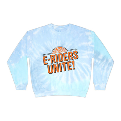 E-Riders Unite Unisex Tie-Dye Sweatshirt For E-Bike Riders