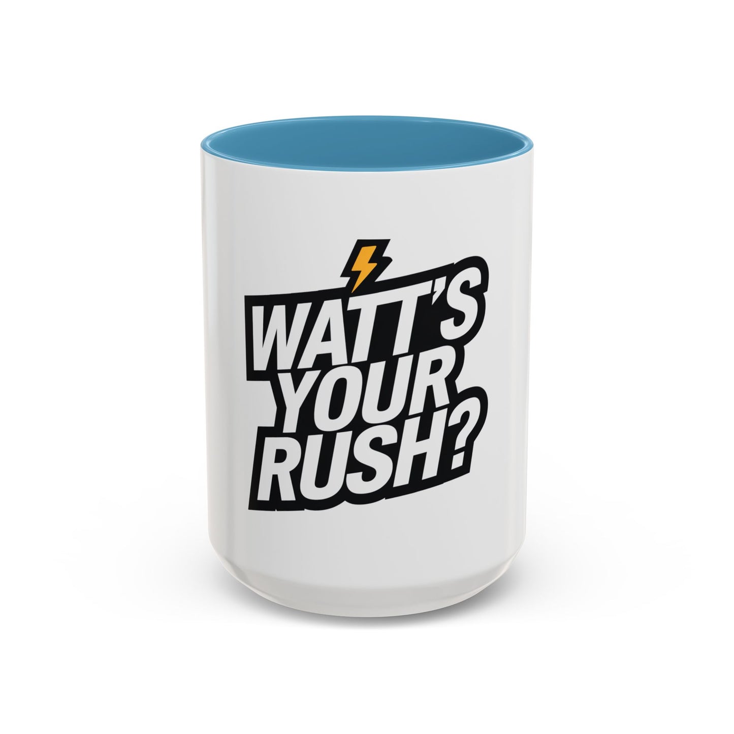 Coffee Mug - 'Watt's Your Rush' for E-Bike Riders and Gifts