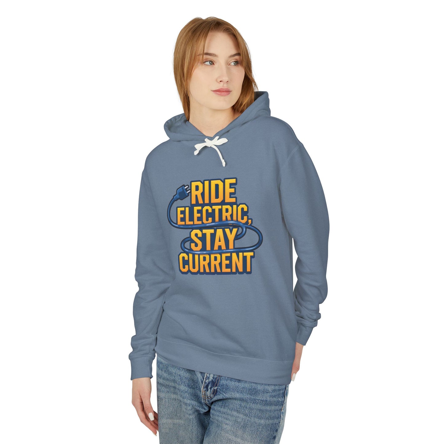 Ride Electric Stay Current Unisex Lightweight Hooded Sweatshirt