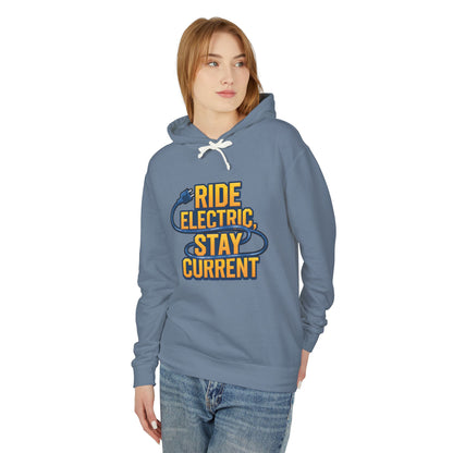 Ride Electric Stay Current Unisex Lightweight Hooded Sweatshirt